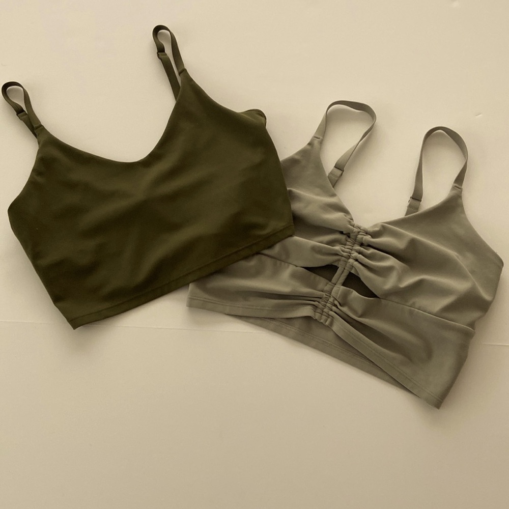 Olive and Gray Women's Bralette Set